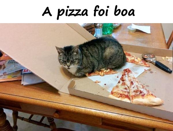 A pizza foi boa