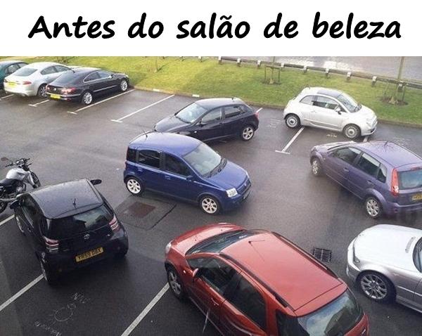 Antes do salão de beleza