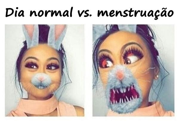 Dia normal vs. menstruação