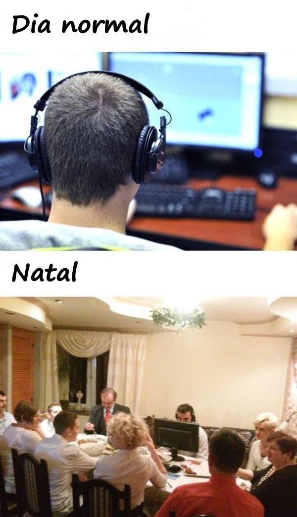 Dia normal vs. Natal