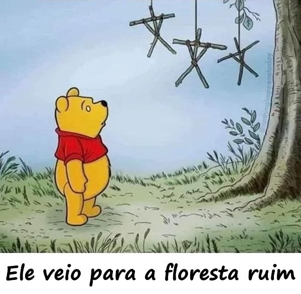 Ele veio para a floresta ruim