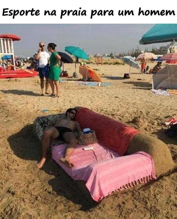 Esporte na praia para um homem