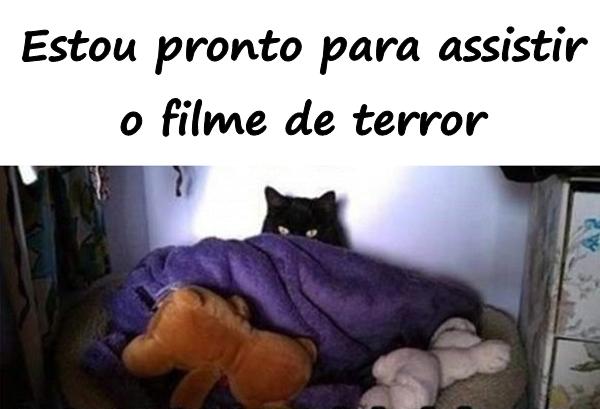 Estou pronto para assistir o filme de terror