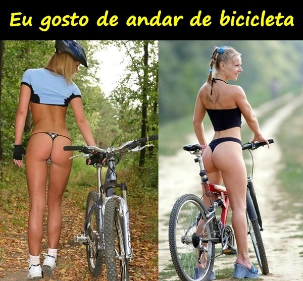 Eu gosto de andar de bicicleta