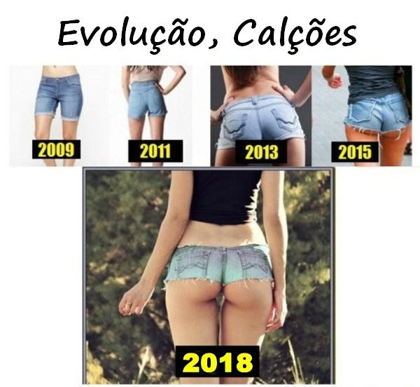 Evolução, Calções