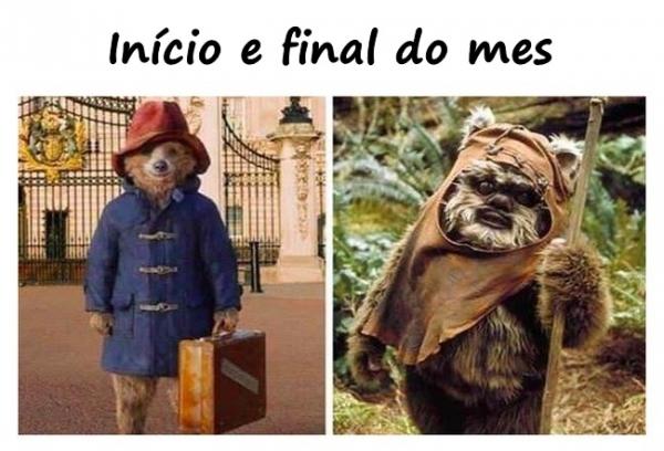 Início e final do mês