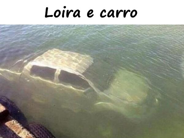 Loira e carro