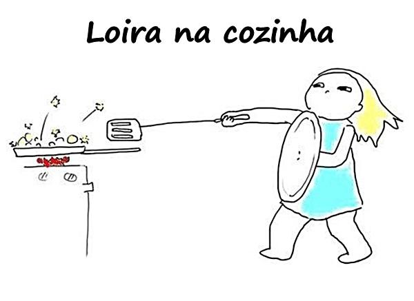 Loira na cozinha