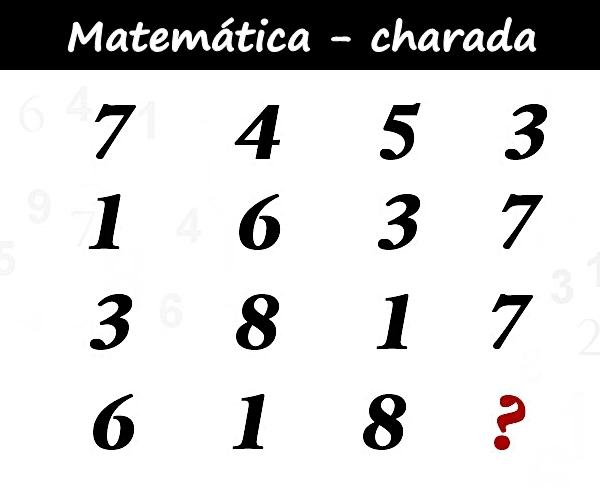 Matemática - charada