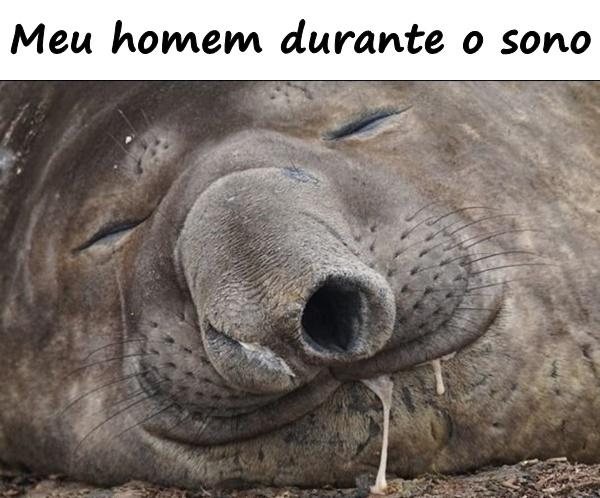 Meu homem durante o sono