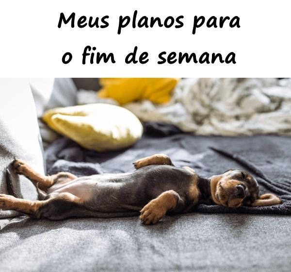 Meus planos para o fim de semana