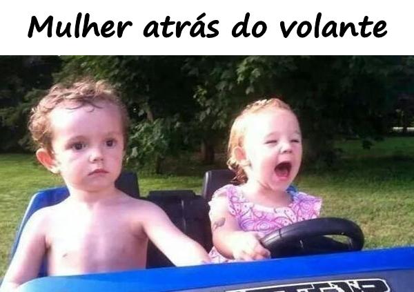 Mulher atrás do volante