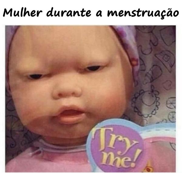 Mulher durante a menstruação