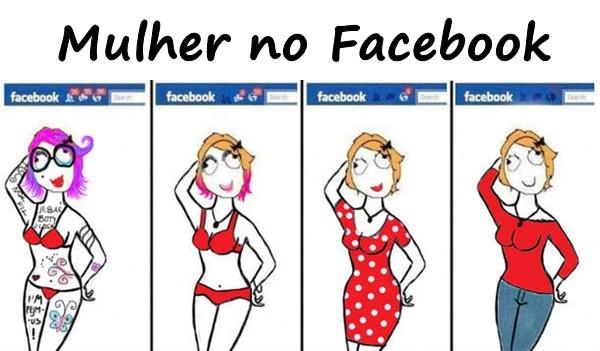 Mulher no Facebook