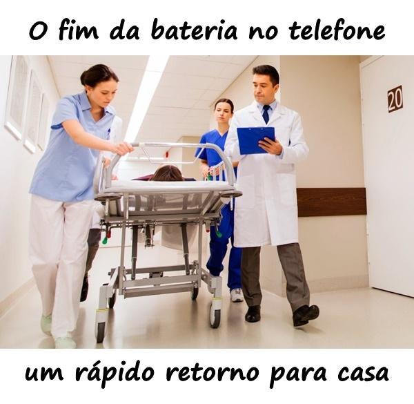 O fim da bateria no telefone, um rápido retorno para casa