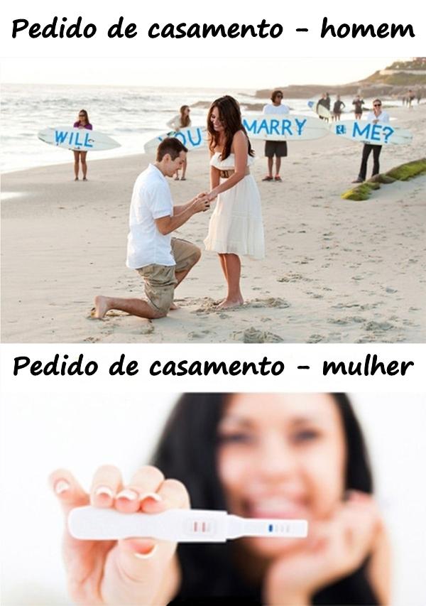 Pedido de casamento - homem e mulher