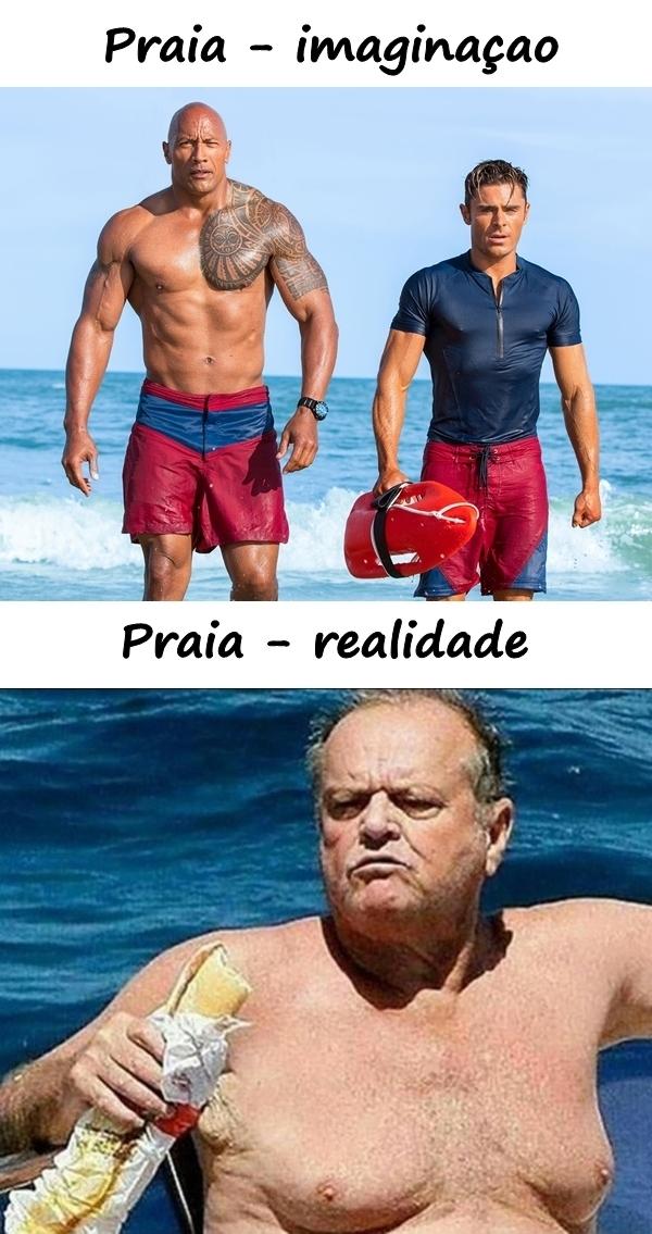 Praia - imaginação a realidade