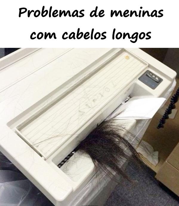 Problemas de meninas com cabelos longos