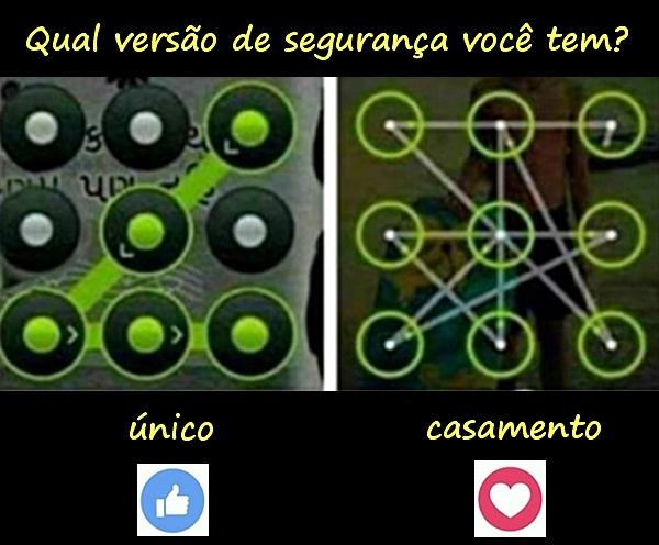 Qual versão de segurança você tem