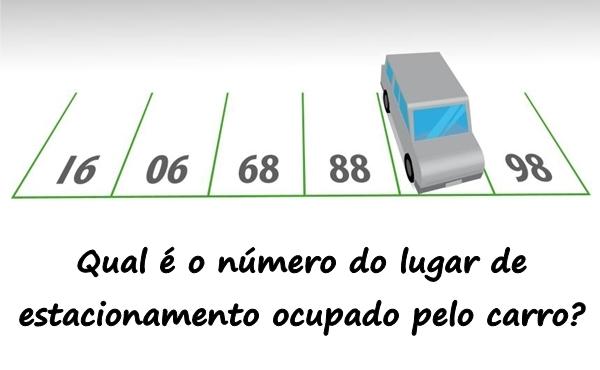 Qual é o número do lugar de estacionamento ocupado pelo