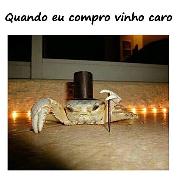 Quando eu compro vinho caro