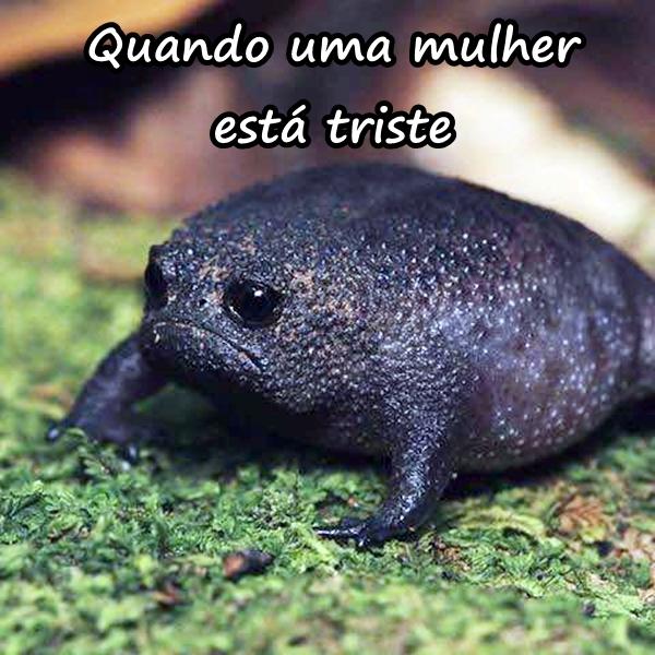 Quando uma mulher está triste