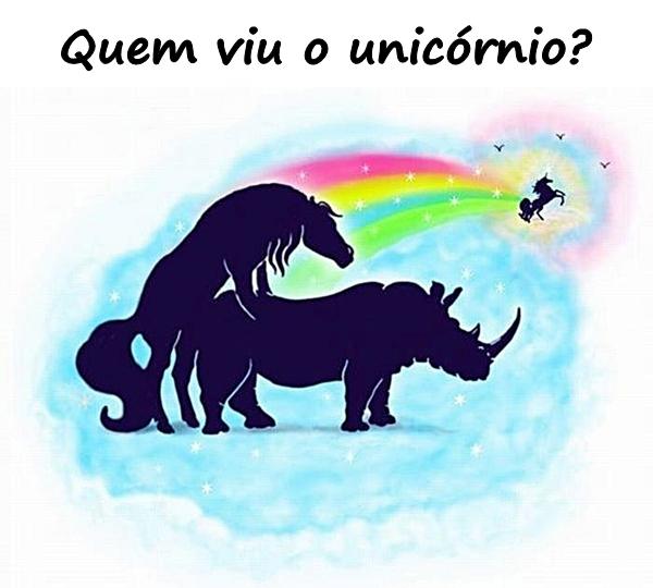 Quem viu o unicórnio