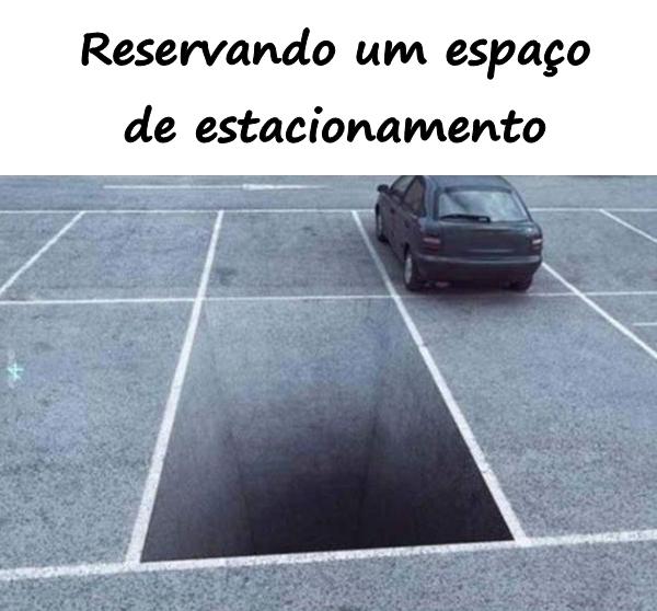 Reservando um espaço de estacionamento