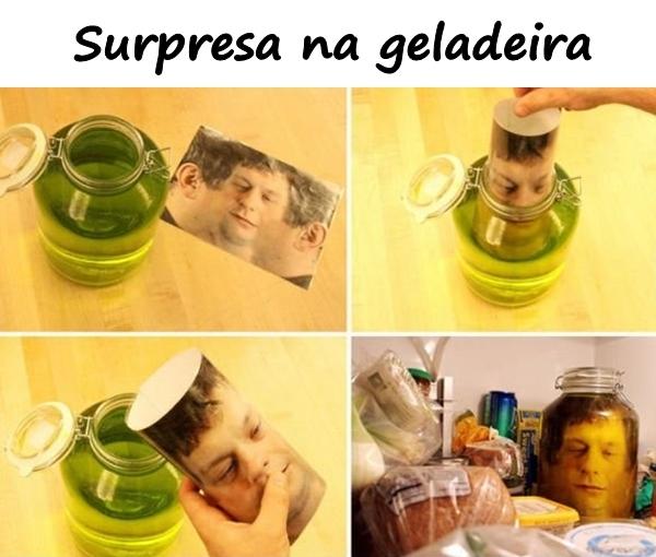 Surpresa na geladeira