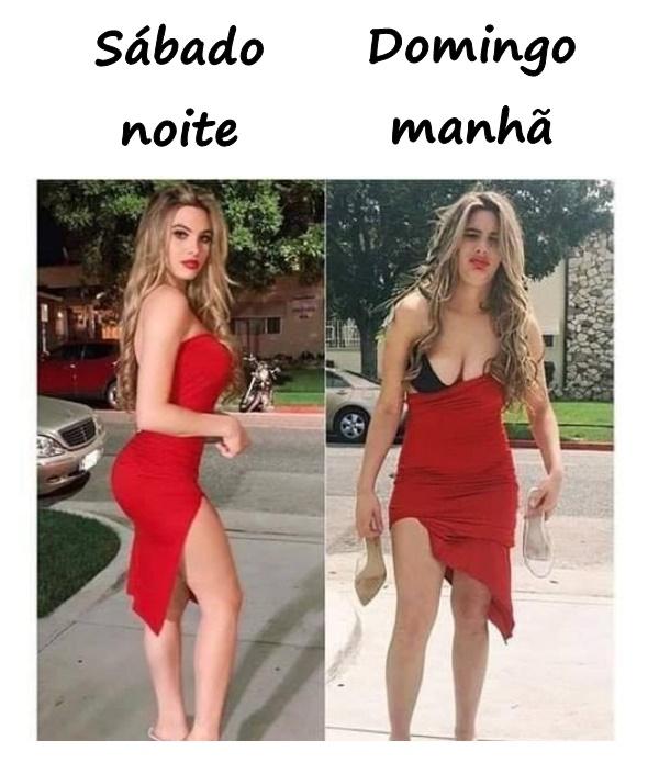 Sábado à noite vs. Domingo de manhã