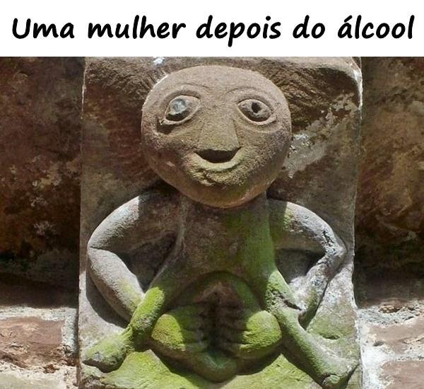 Uma mulher depois do álcool