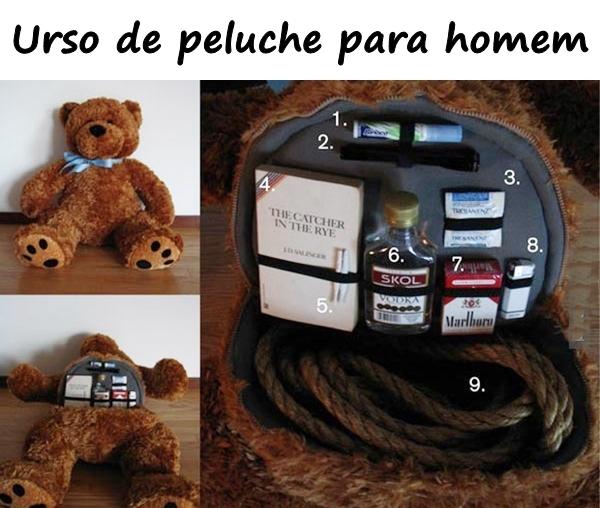 Urso de peluche para homem