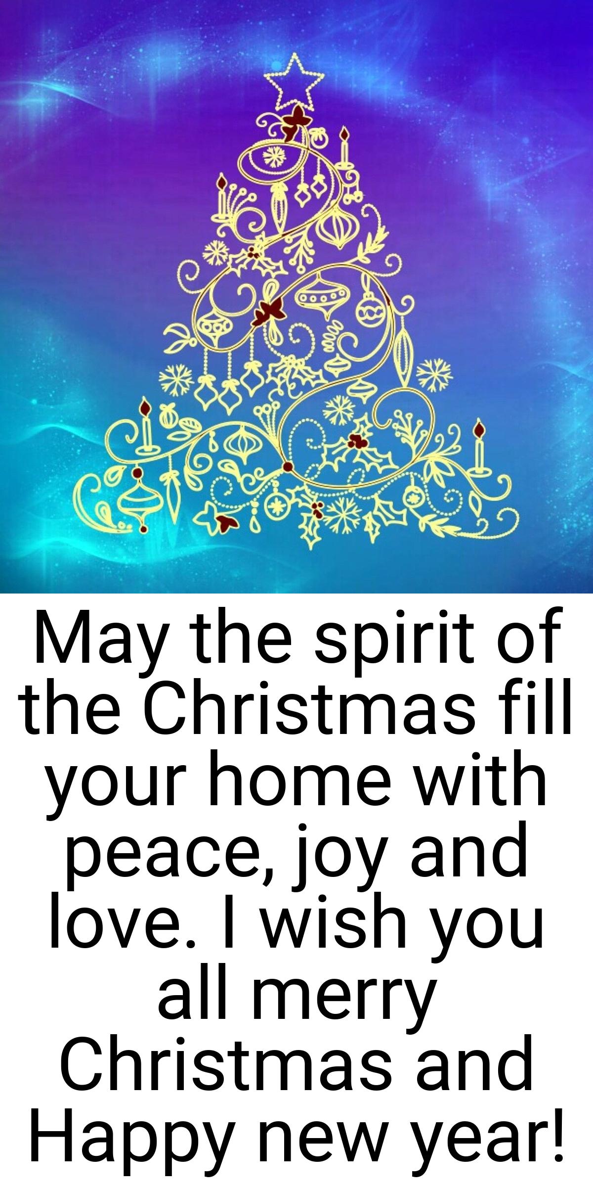 May the spirit of the Christmas fill your home with peace