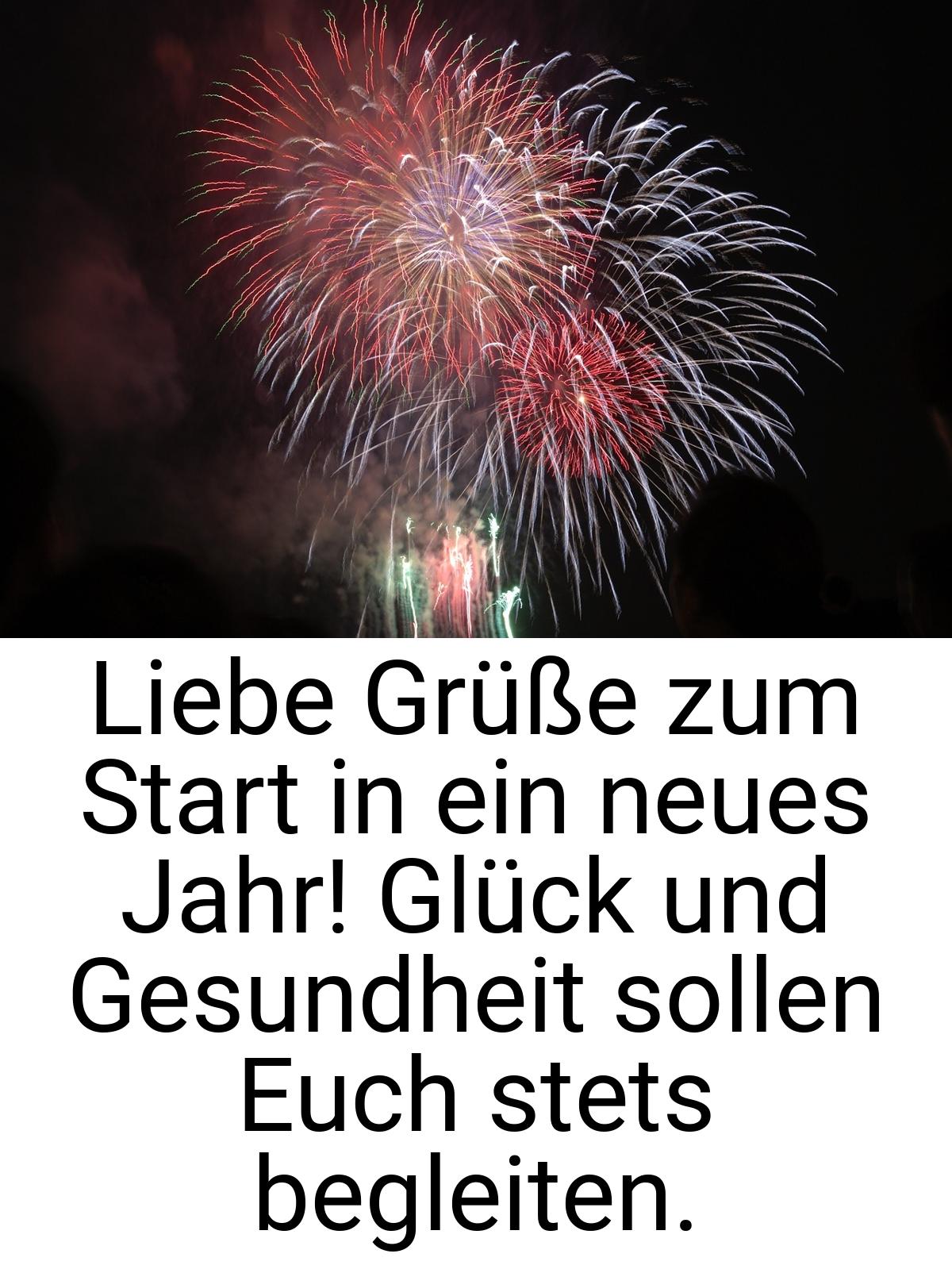 Liebe Grüße zum Start in ein neues Jahr! Glück und