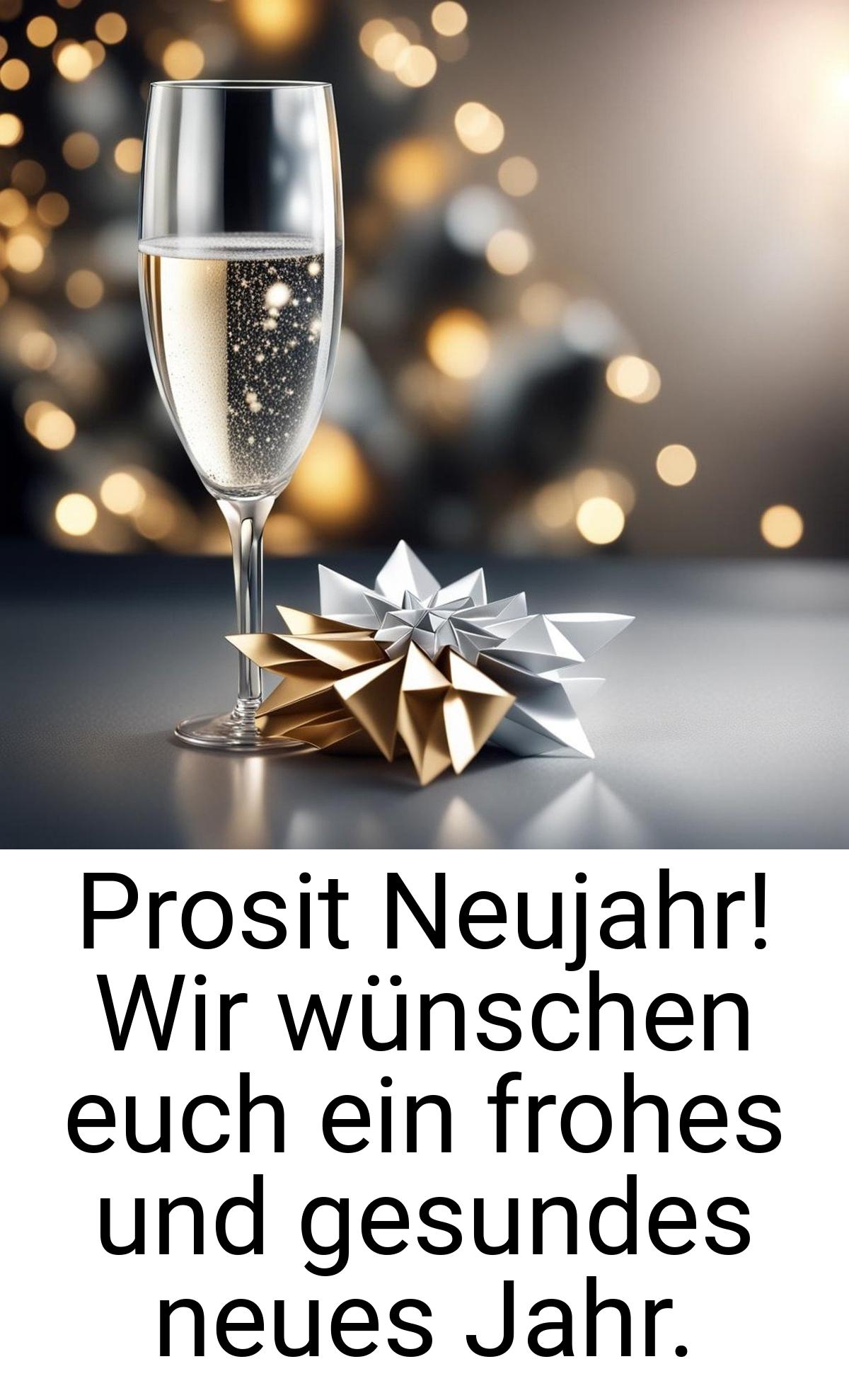 Prosit Neujahr! Wir wünschen euch ein frohes und gesundes