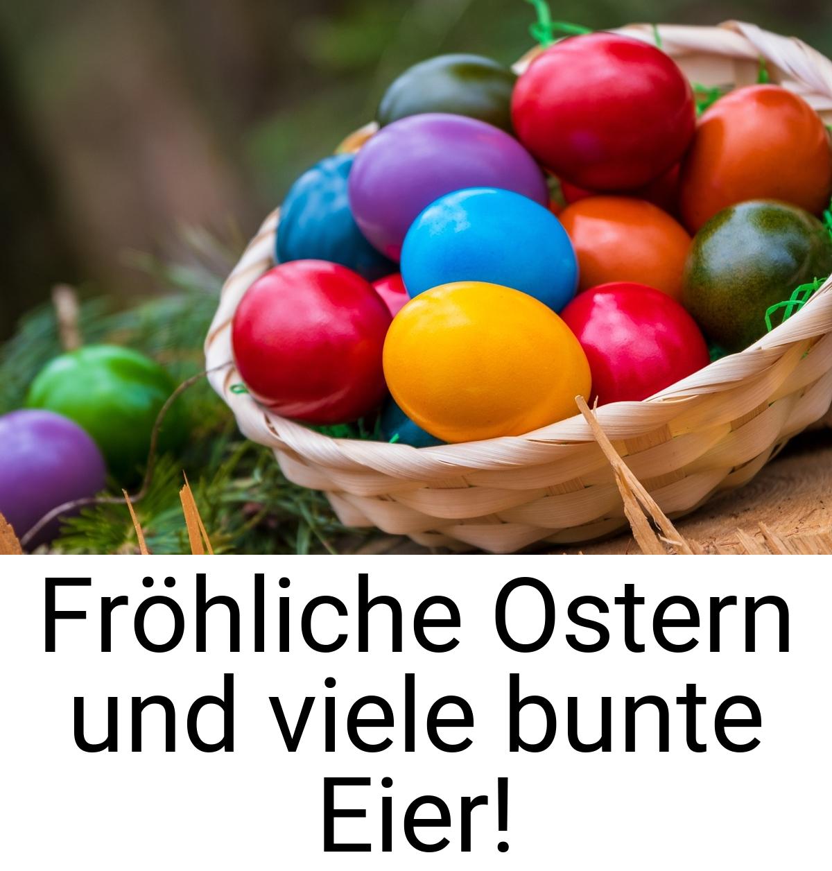 Fröhliche Ostern und viele bunte Eier