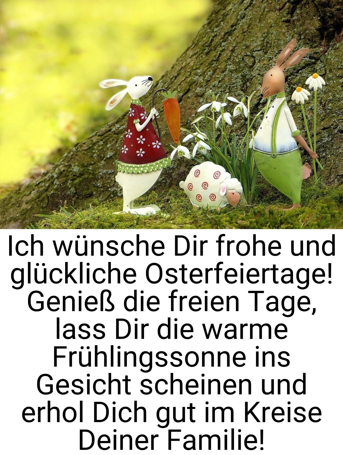 Ich wünsche Dir frohe und glückliche Osterfeiertage! Genieß