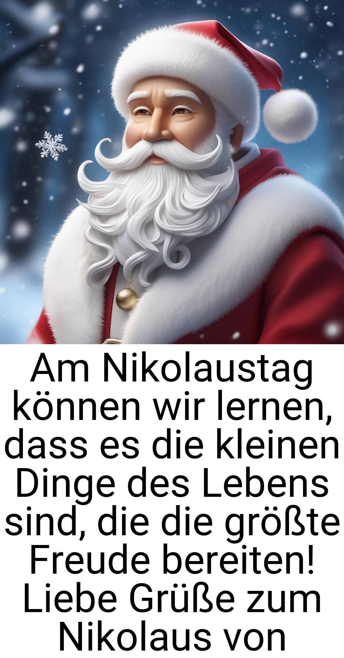 Am Nikolaustag können wir lernen, dass es die kleinen Dinge