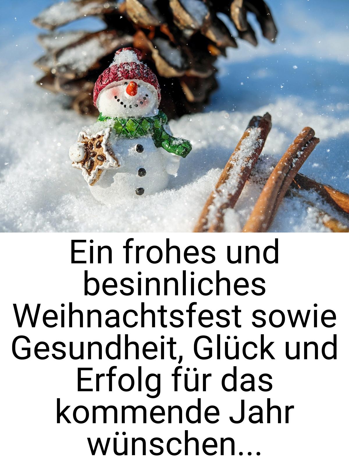 Ein frohes und besinnliches Weihnachtsfest sowie