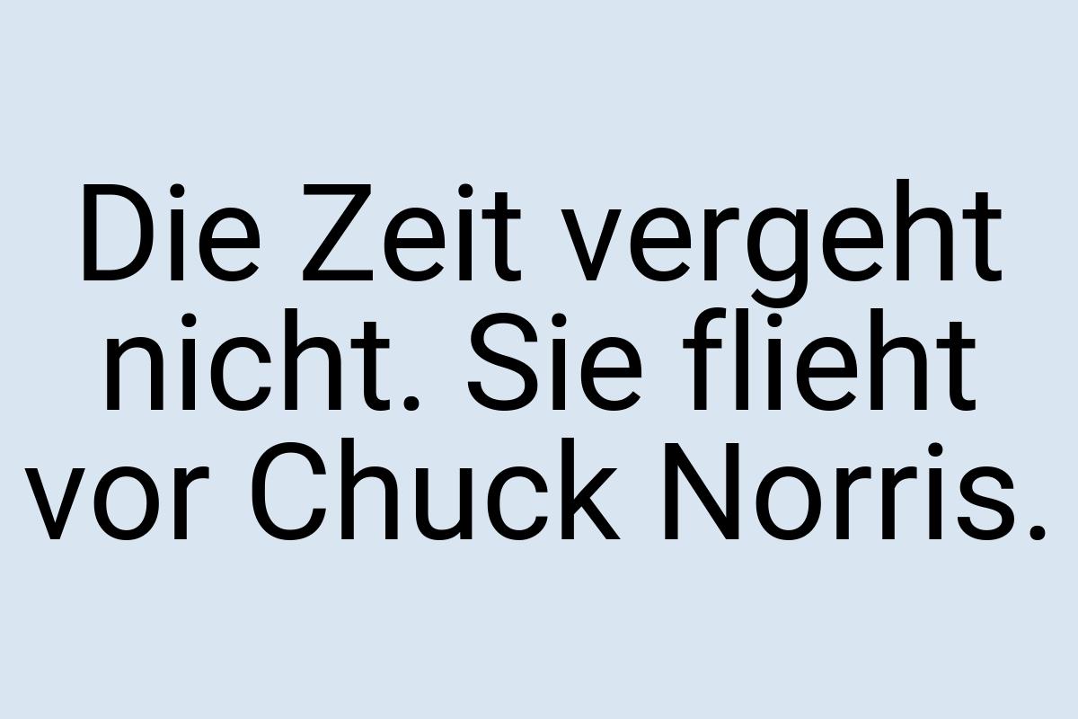 Die Zeit vergeht nicht. Sie flieht vor Chuck Norris