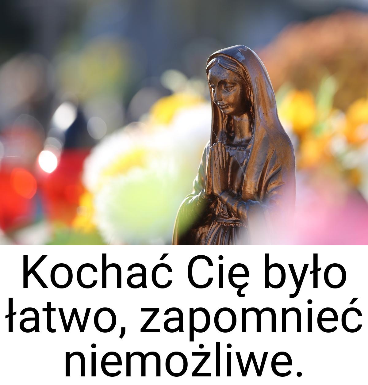 Kochać Cię było łatwo, zapomnieć niemożliwe