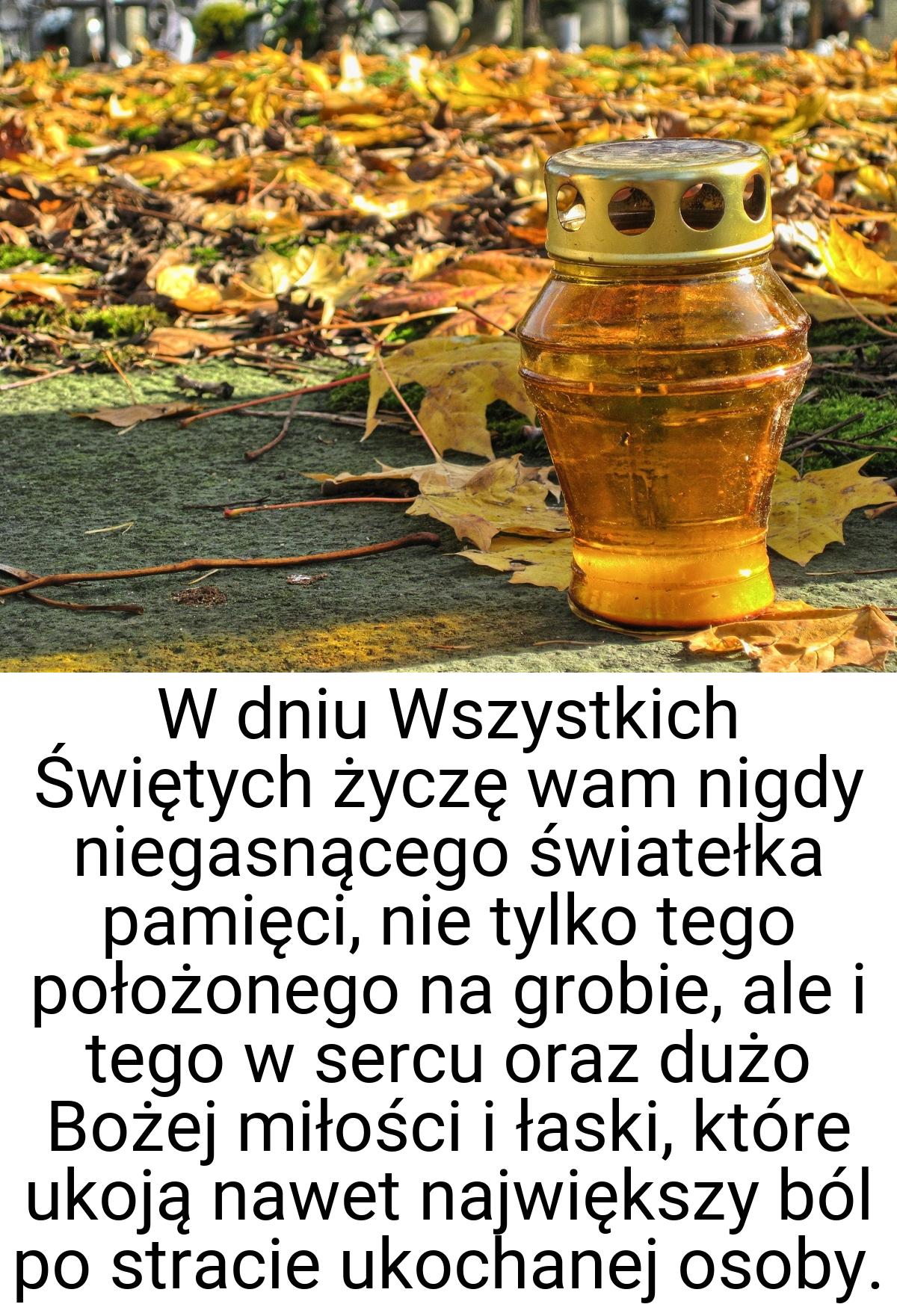 W dniu Wszystkich Świętych życzę wam nigdy niegasnącego