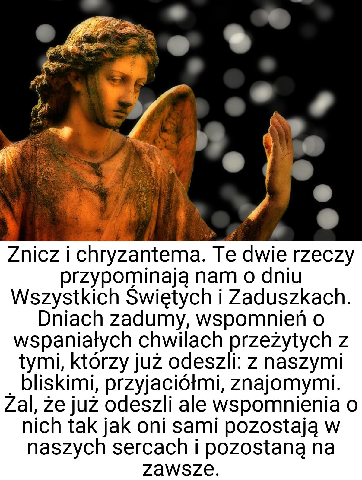 Znicz i chryzantema. Te dwie rzeczy przypominają nam o dniu