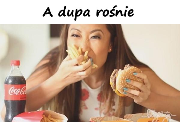 A dupa rośnie