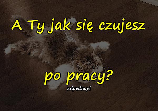 A Ty jak się czujesz po pracy