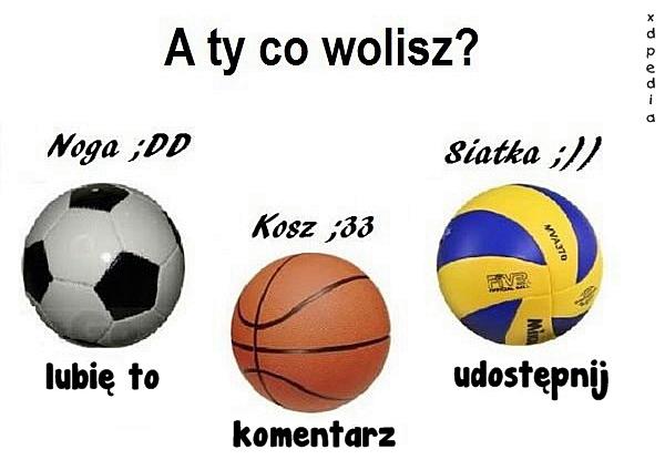 A Ty o wolisz? noga, kosz, siatka