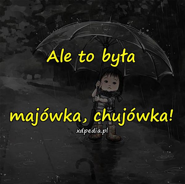 Ale to była majówka, chujówka