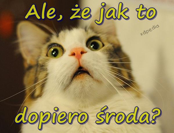 Ale, że jak to dopiero środa