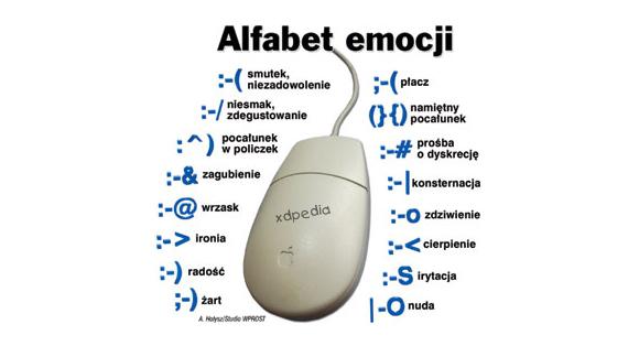 Alfabet emocji: :-( smutek, niezadowolenie :-/ niesmak