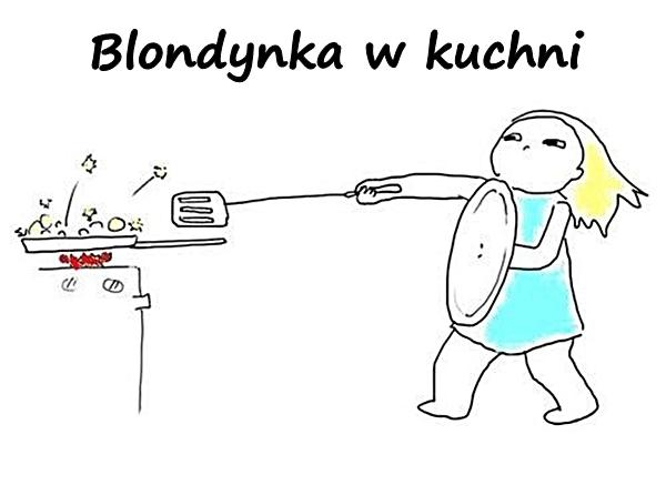 Blondynka w kuchni